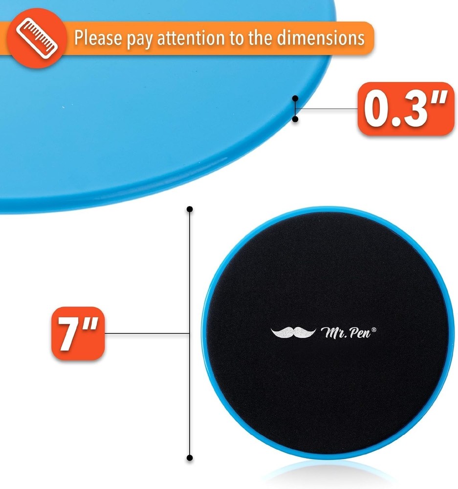 Workout Sliders Discs Dual Sided 2 Pack for Core Sliding Exercise Portable Set