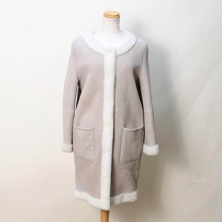 Lamb Double-Faced Fur Coat, Gray