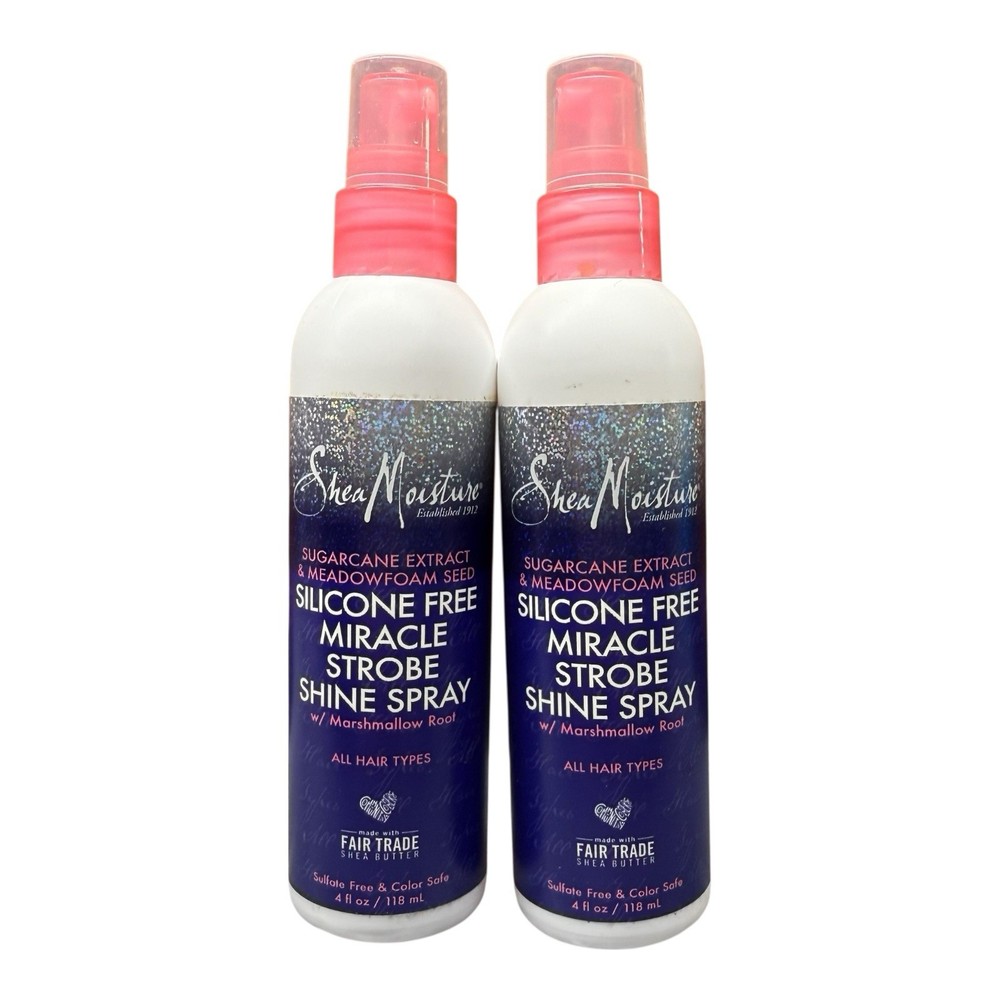 Shea Moisture Sugarcane Extract Miracle Strobe Shine Spray (2pack) 4 fl oz ea