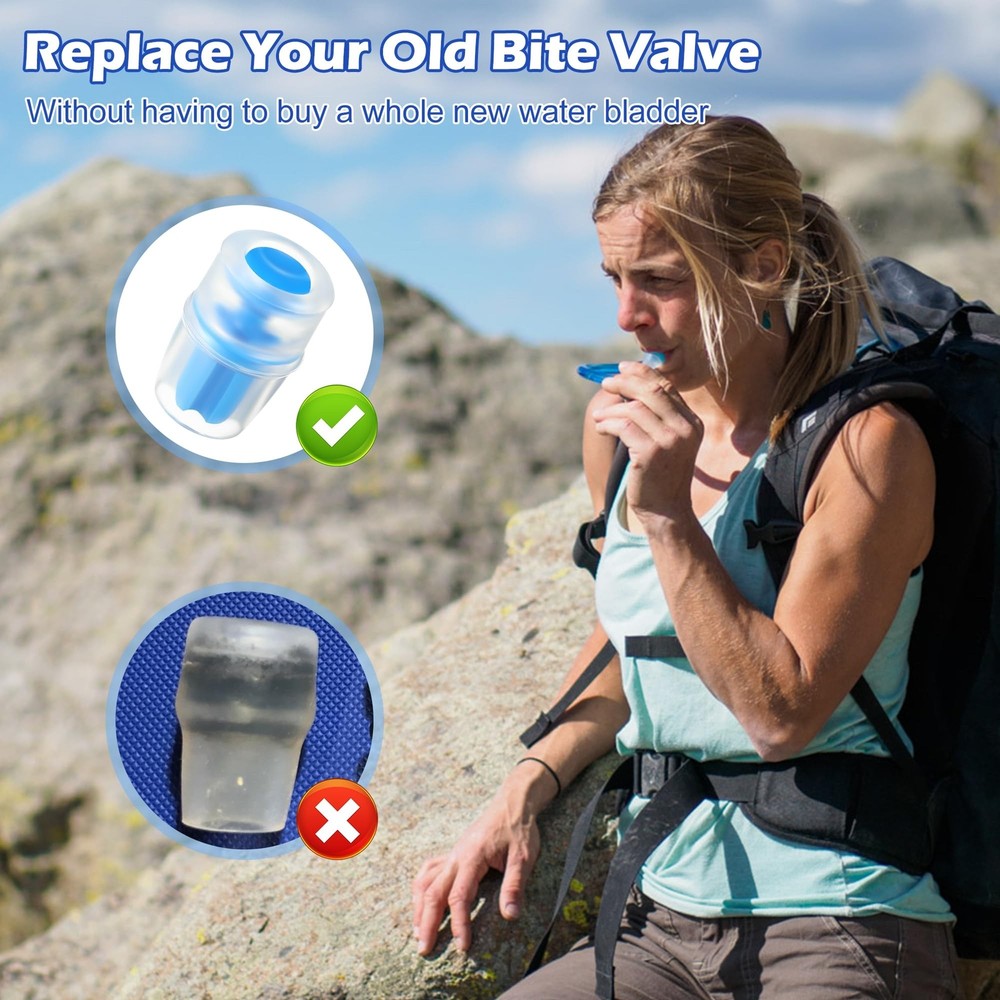 Enhon 4 Packs Bite Valve Replacement Sheath for Water Bladder, Compatible wit...