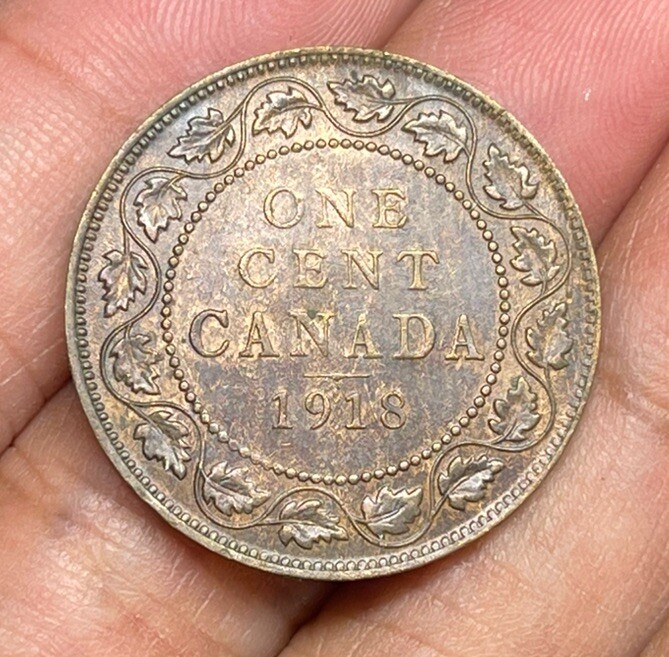 1918 Canada One Cent Coin Great Condition