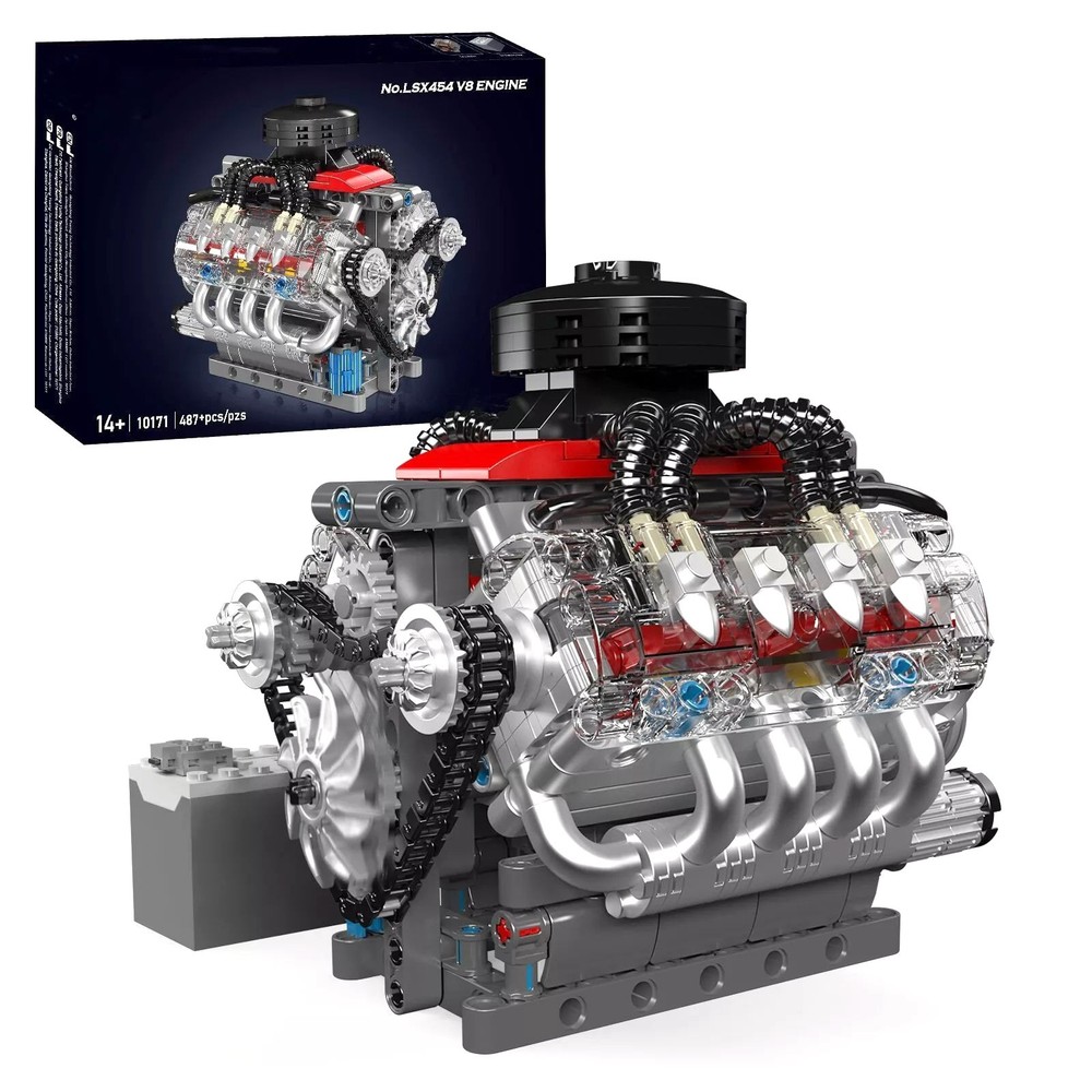 New V8 Engine Motor Engineering Model for Creative Build and Design Enthusiasts