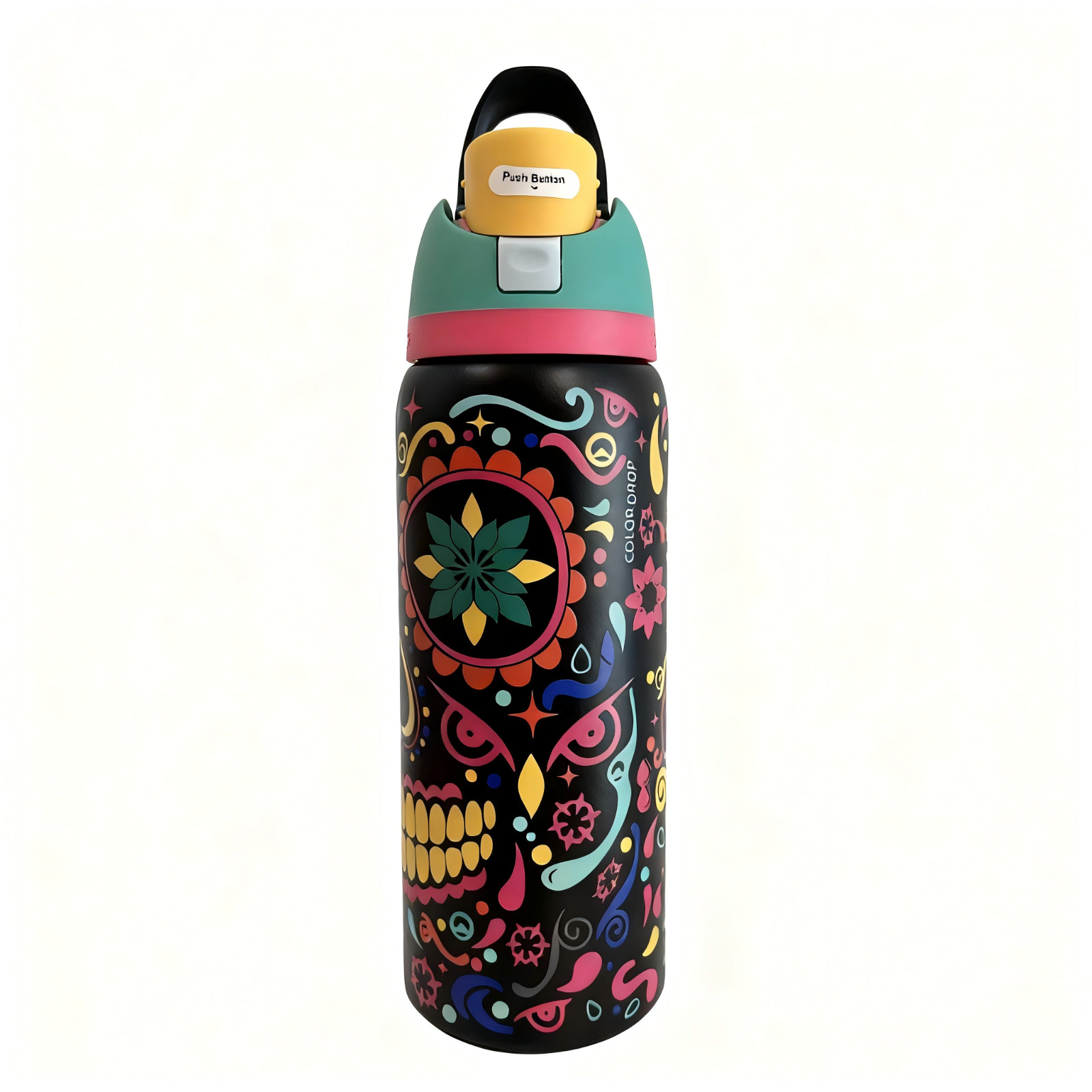 Owala Free Sip 32oz Stainless Steel Water Bottle - Sugar Skull