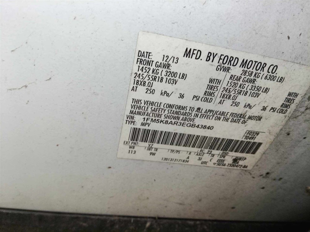 Chassis ECM Temperature Function Control Fits 14-15 EXPLORER 5960