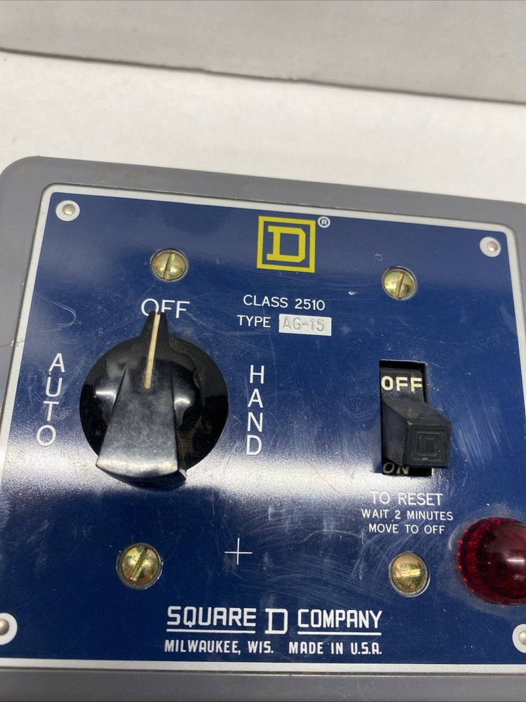 Square D Class 2510 Type FG-15 Auto & Hand Box JH-409