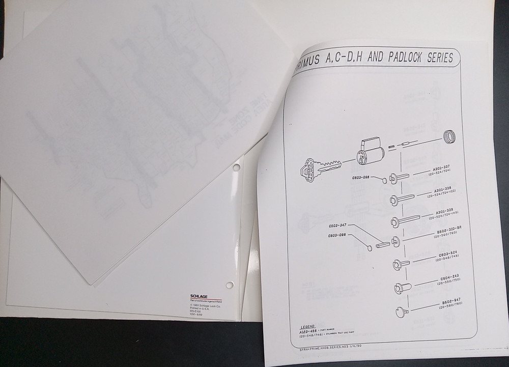 Schlage Primus Lock Users Manual Sales? Folder +