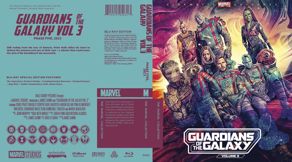 Custom Replacement MCU Blu-ray Cover W/ Single disc EMPTY Case (No Disc)