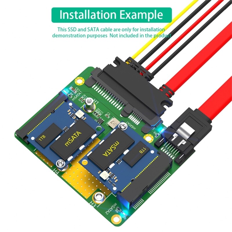 Faster Data Transfer with Double mSATA to SATA3 Card Strong Compatibility