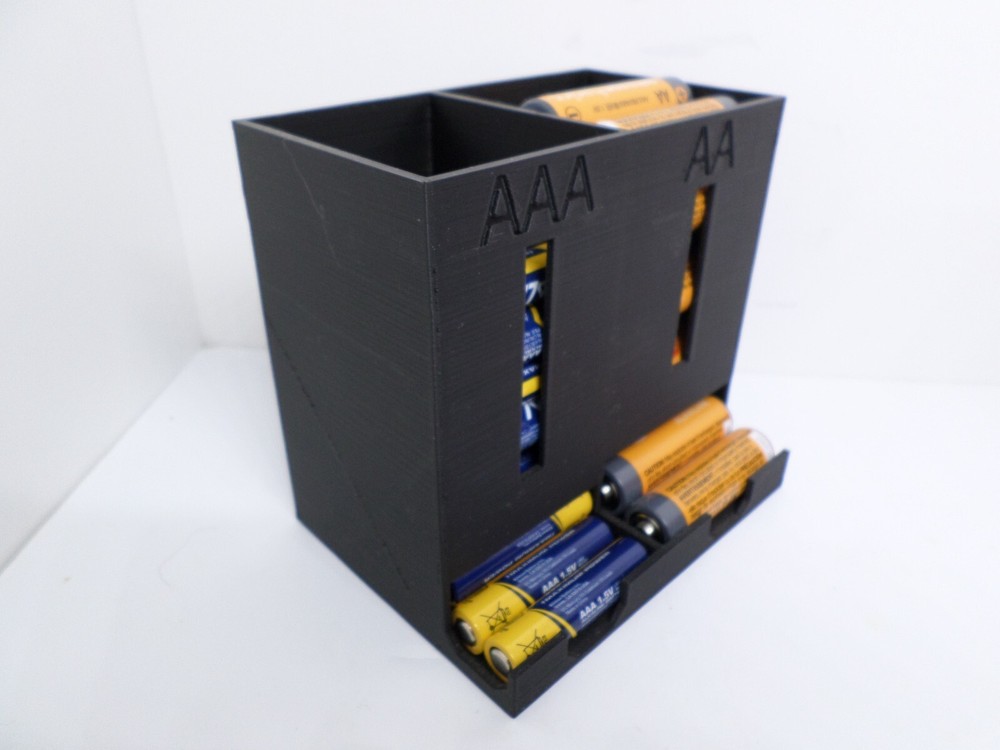 AA - AAA Battery Storage Dispenser / Organizer, 3D Printed!