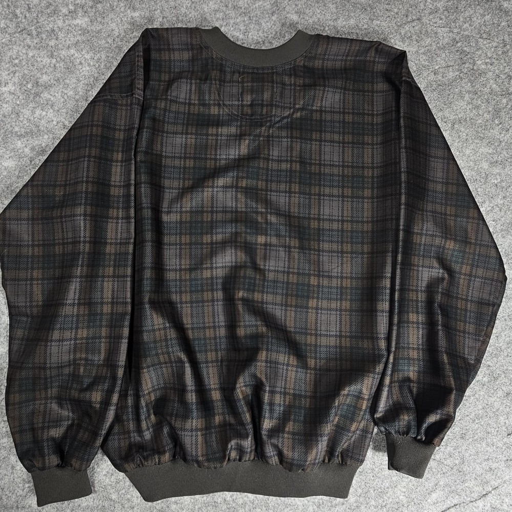 Highlander Pullover Windbreaker Jacket Mens M Plaid Multicolor L/S
