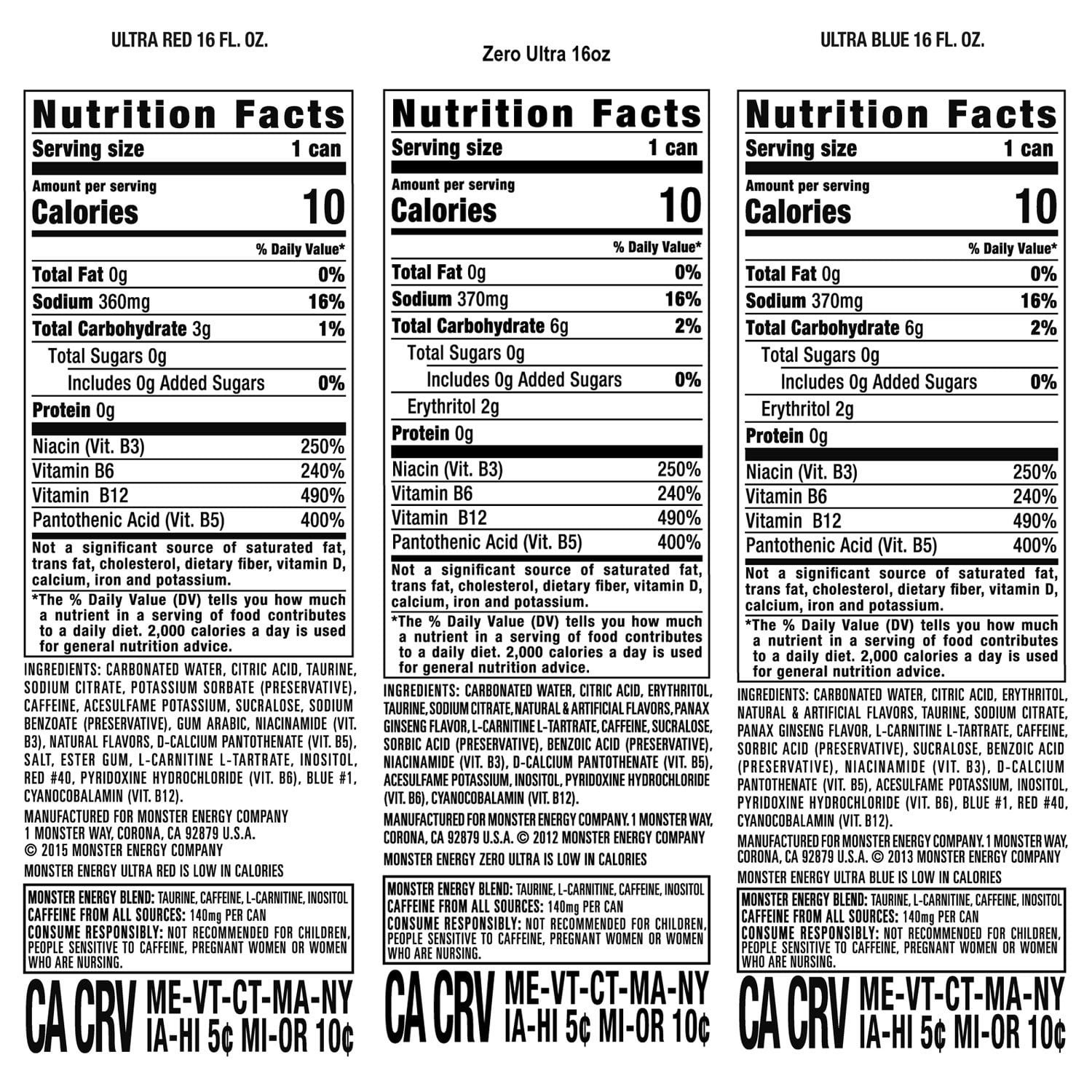 Monster Energy Ultra Variety Pack 16 fl. oz., 24 pk. SAMEDAY SHIPPING