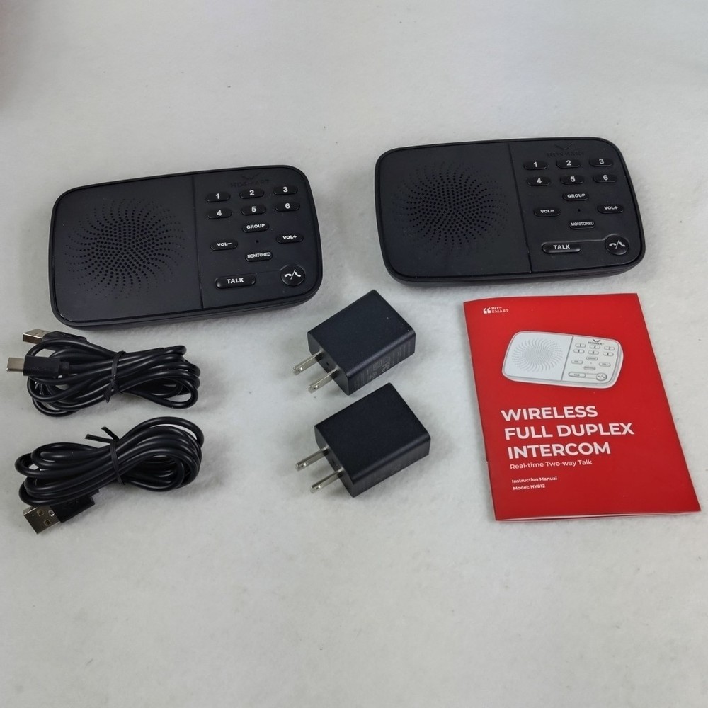 HO-Smart 2-Way Full Duplex Wireless Intercom 2-Set 1300ft EUC