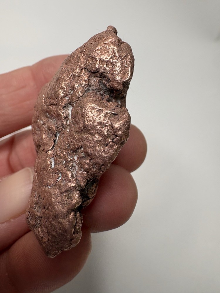 Pure Native Michigan Solid Copper Nugget Specimen Keweenaw Peninsula Mineral