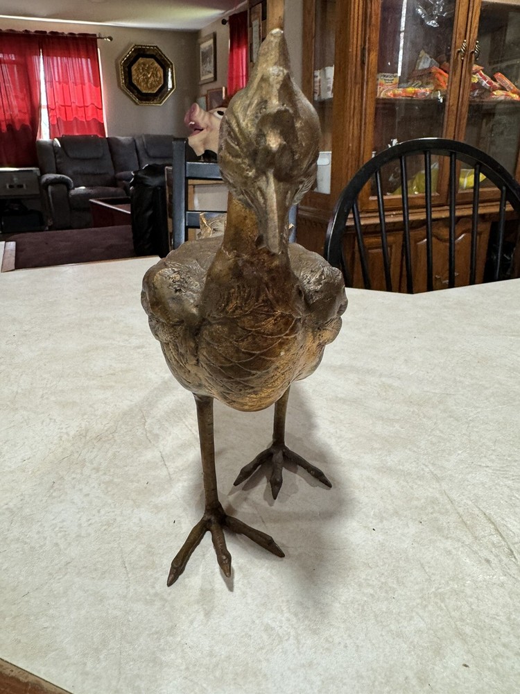 Vintage Chinese Solid Bronze Rooster