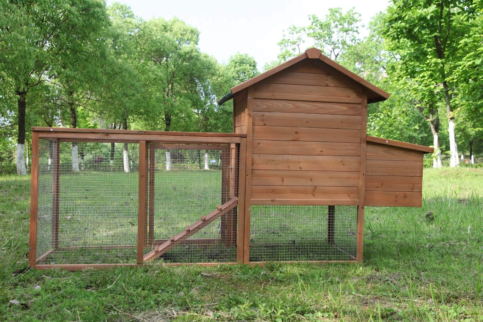 Outdoor 80'' Wooden Chicken Coop Nest Box Hen House Poultry Pet Hutch Garden