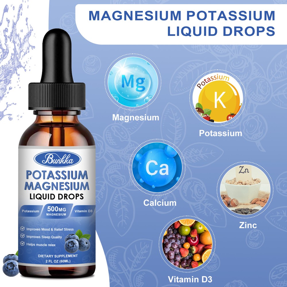 Potassium Magnesium Supplement Liquid - High Absorption Calm Magnesium Complex