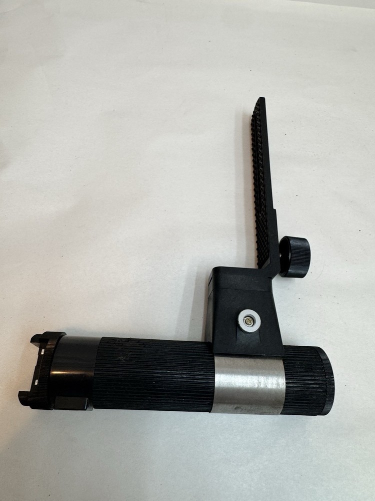 vintage braun camera flash bracket handle grip w/ adjustable shoe rail
