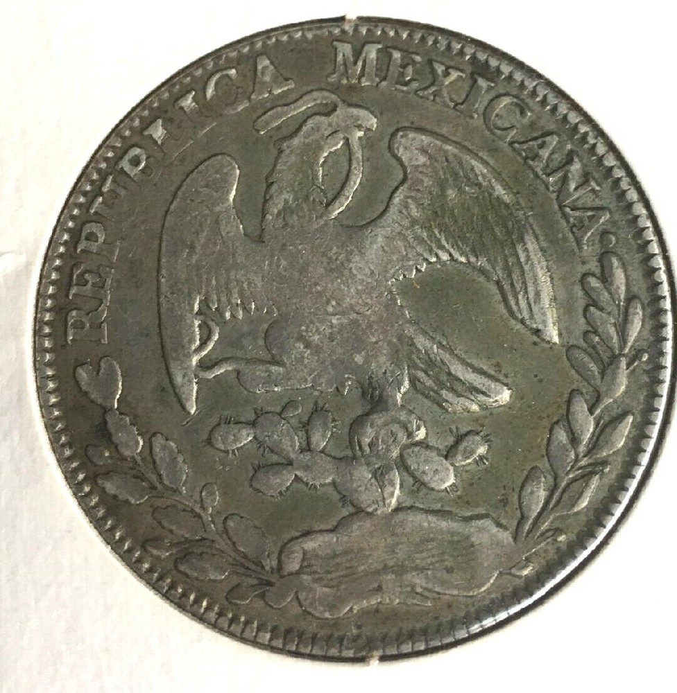 MEXICO 1876ZsJS 8 Reales Silver Crown