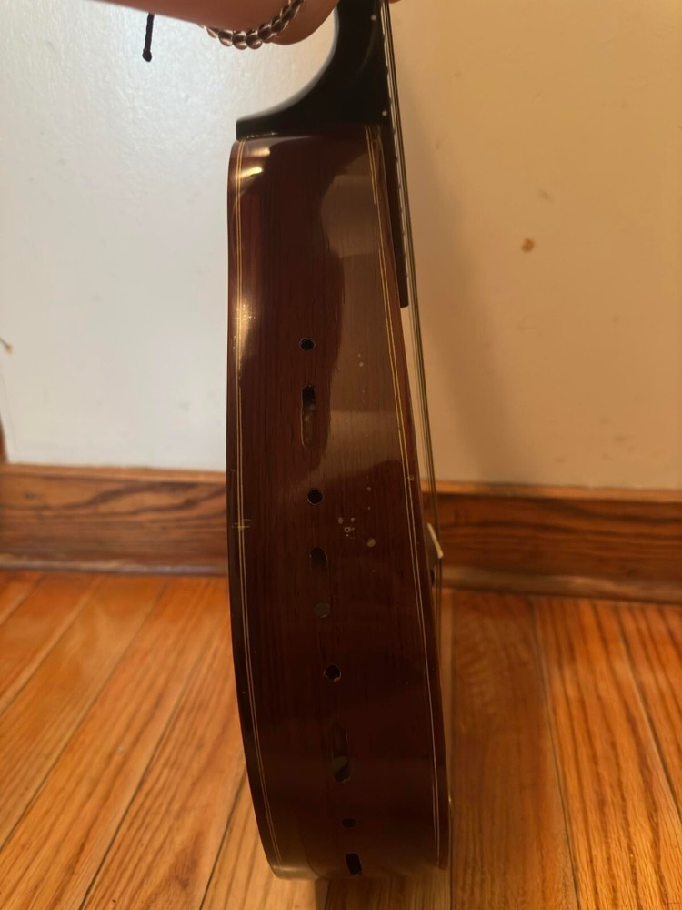 Antonio Tsai acoustic mandolin, dragon designs, missing string, slight damage