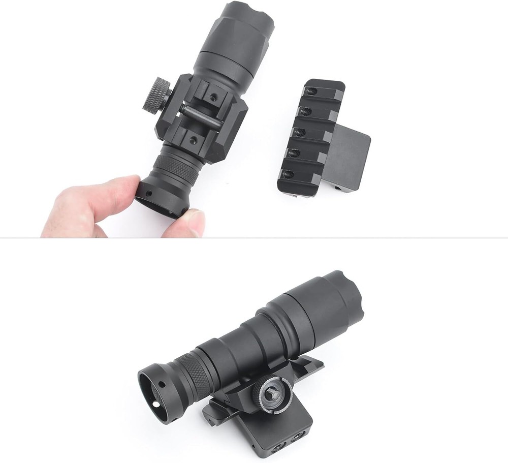 Tactical Offset Adjustable MLOK Picatinny Flashlight Mount for M300 X300 Light