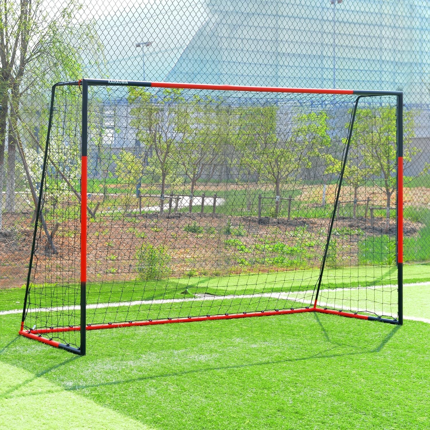 10'x6.6' Soccer Goal, Steel Frame Goal,Heavy Duty Metal Soccer Goals
