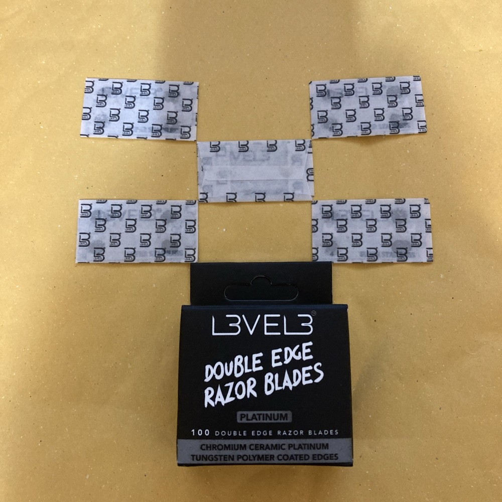 5 Double Edge Razor Blades, Level 3 Platinum