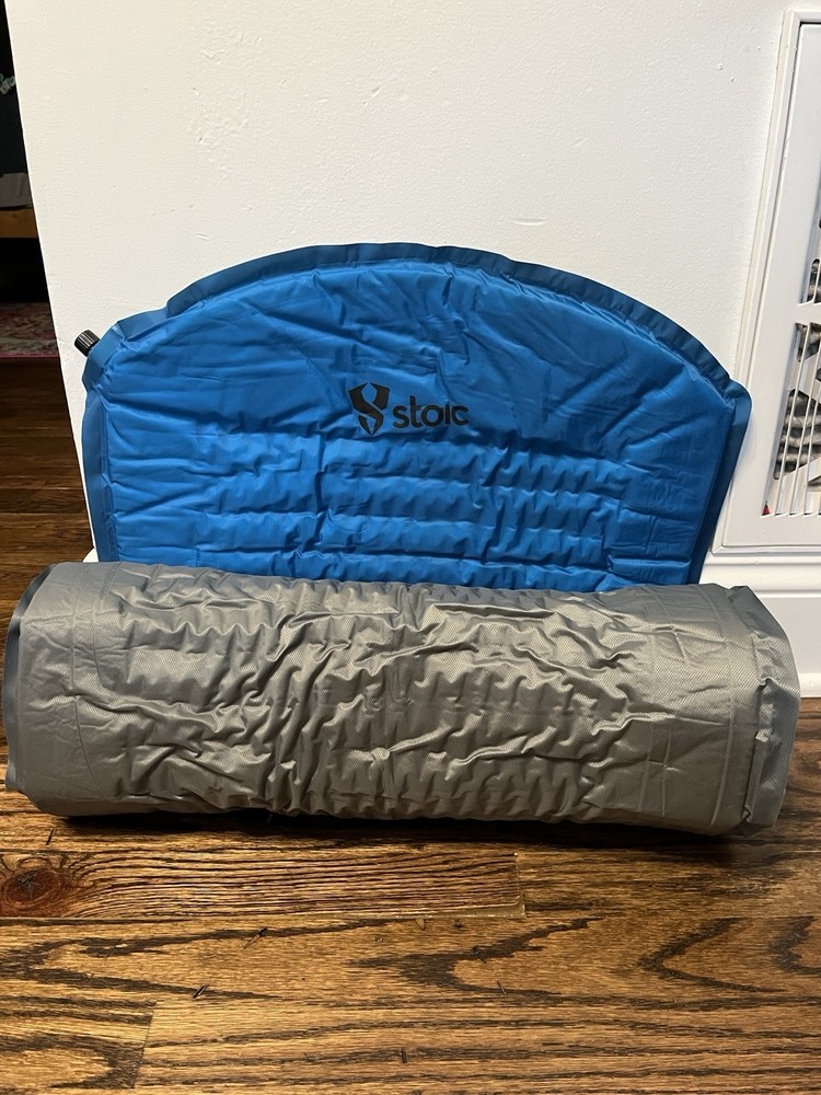 Stoic LTWT Sleeping Pad - Regular Blue Self Inflating 23oz 1.5” Thick