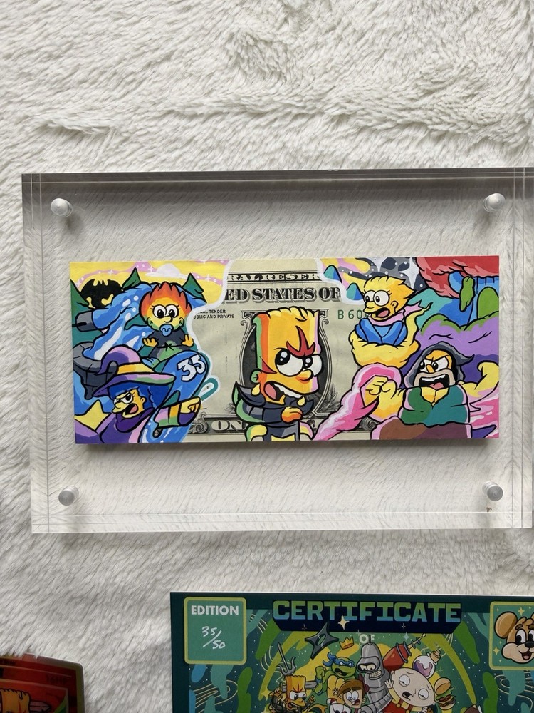 David Huynh Dollar Bill Art “Dark Matter” 35/50 Made