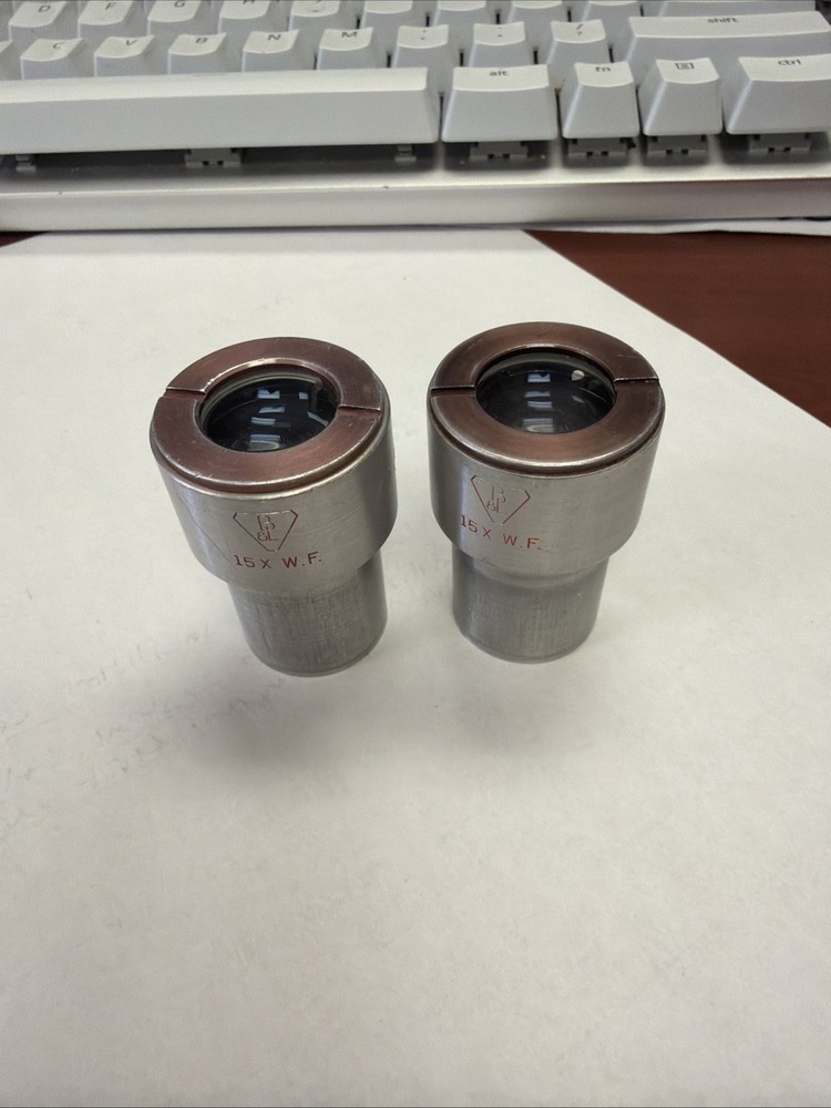 BAUSCH LOMB 15X WF EYEPIECES OCULAR OPTICS  MICROSCOPE