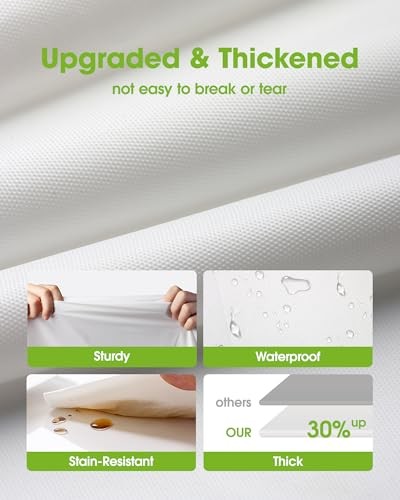 Plastic Table Cloth Disposable 6 Pack, 84'' Round Table 84" Round White
