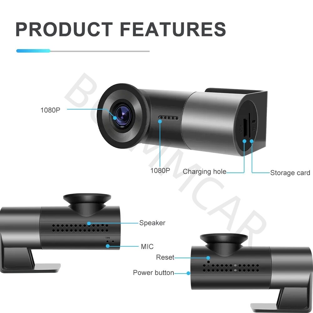 Wifi Hidden Car Dash Cam DVR Full HD Dash Mini Camera Video Recorder G-Sensor