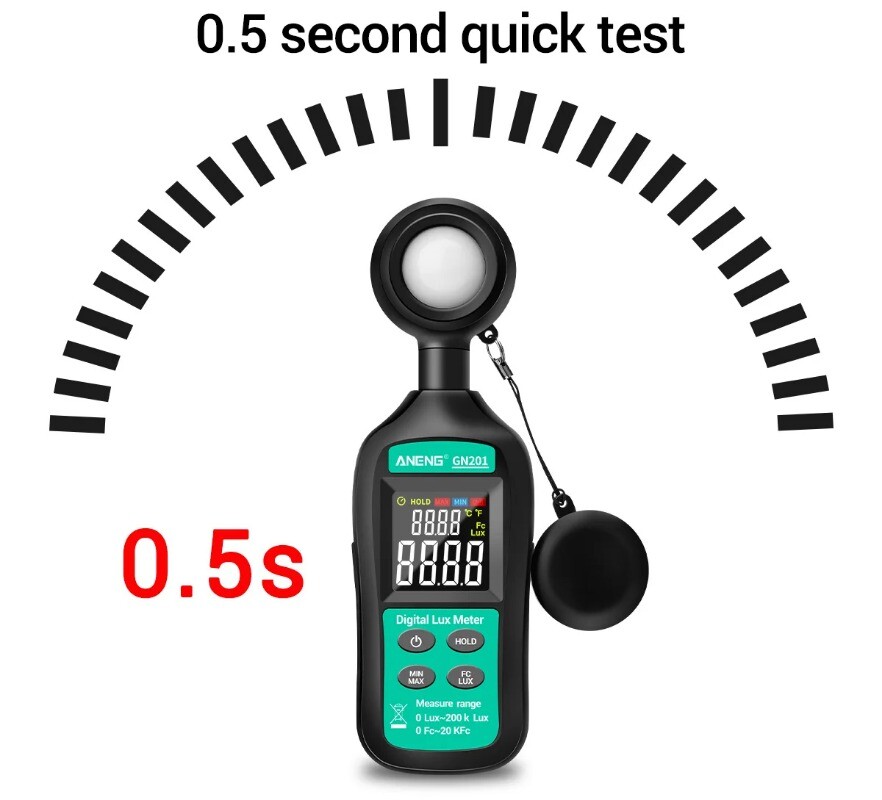 High Precision Illuminance Meter Light Meter Photometric Brightness Meter