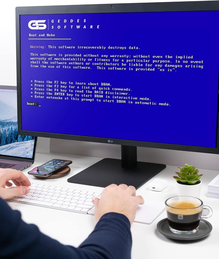 DBAN - Disk Wiper Hard Drive Eraser Bootable USB - Nuke, Remove, Destroy, Delete