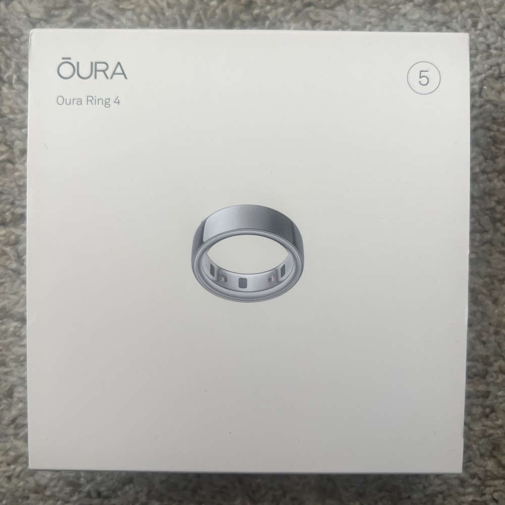 Oura Ring Gen 4 Smart Ring Size 5 Activity Tracker SILVER - New/Sealed!