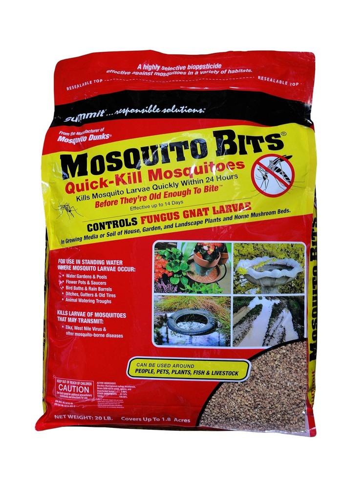 Summit Mosquito Bits, 20 lb, Quick-Kill Biological Control for mosquitos and ...