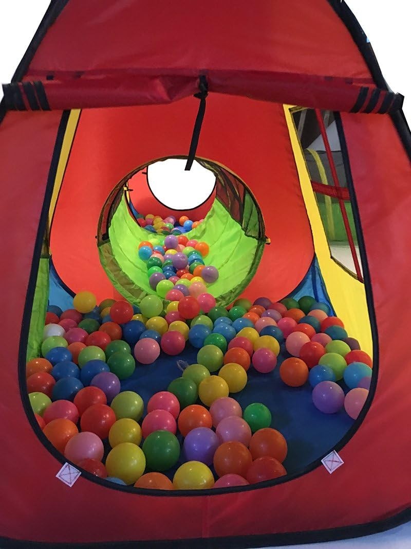 UTEX 8 in 1 Pop Up Children Play Tent House with 4 Tunnel, 4 Tents for Boys, Gir