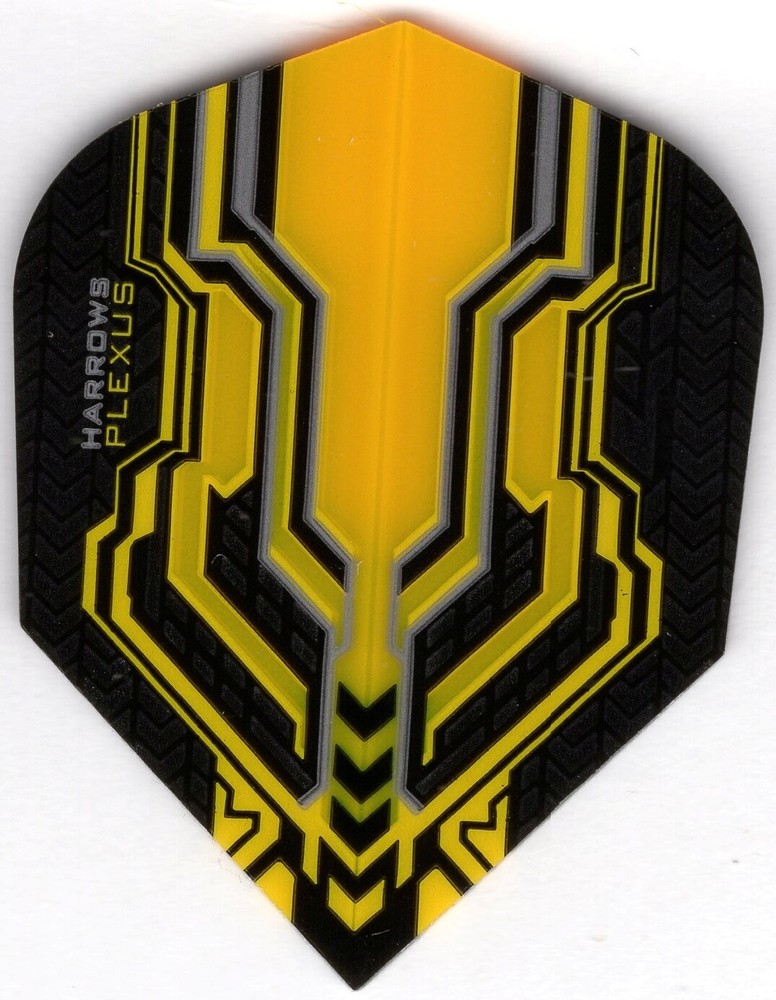 Yellow Harrows PLEXUS Dart Flights: 3 per set