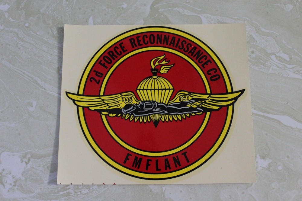 VINTAGE DECAL FROM 2d FORCE RECONNAISSANCE CO. FMFLANT