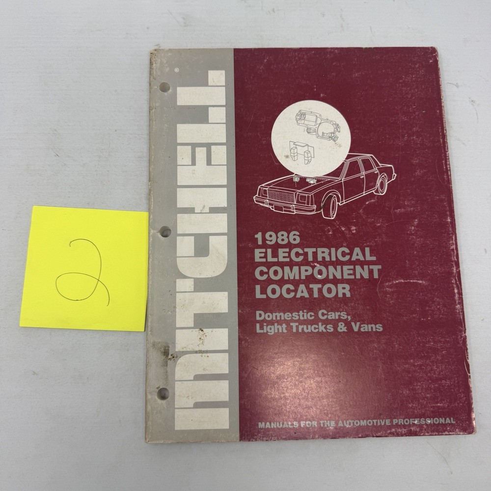 1986 Mitchell Electrical Component Locator Manual