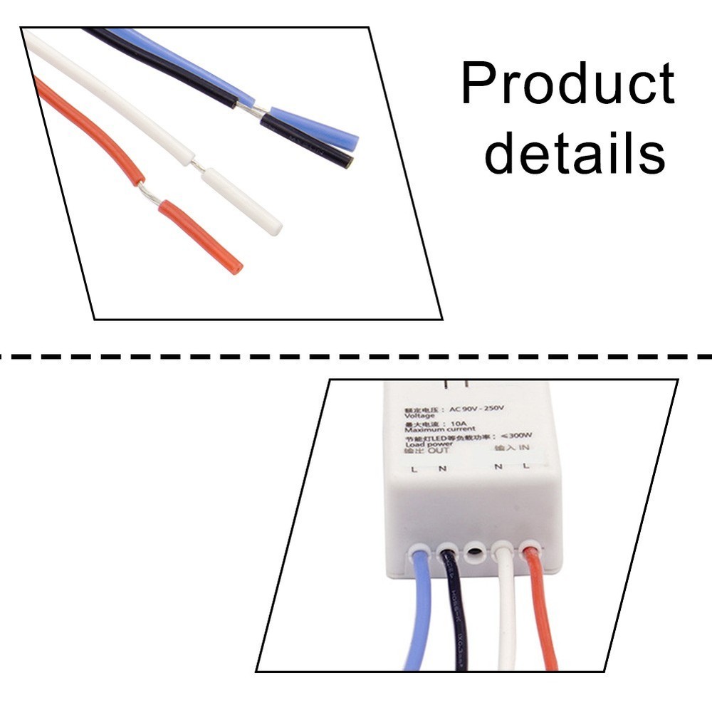 Wireless Remote Switch Controller Module Operates on AC 90V-250V Dual Mode