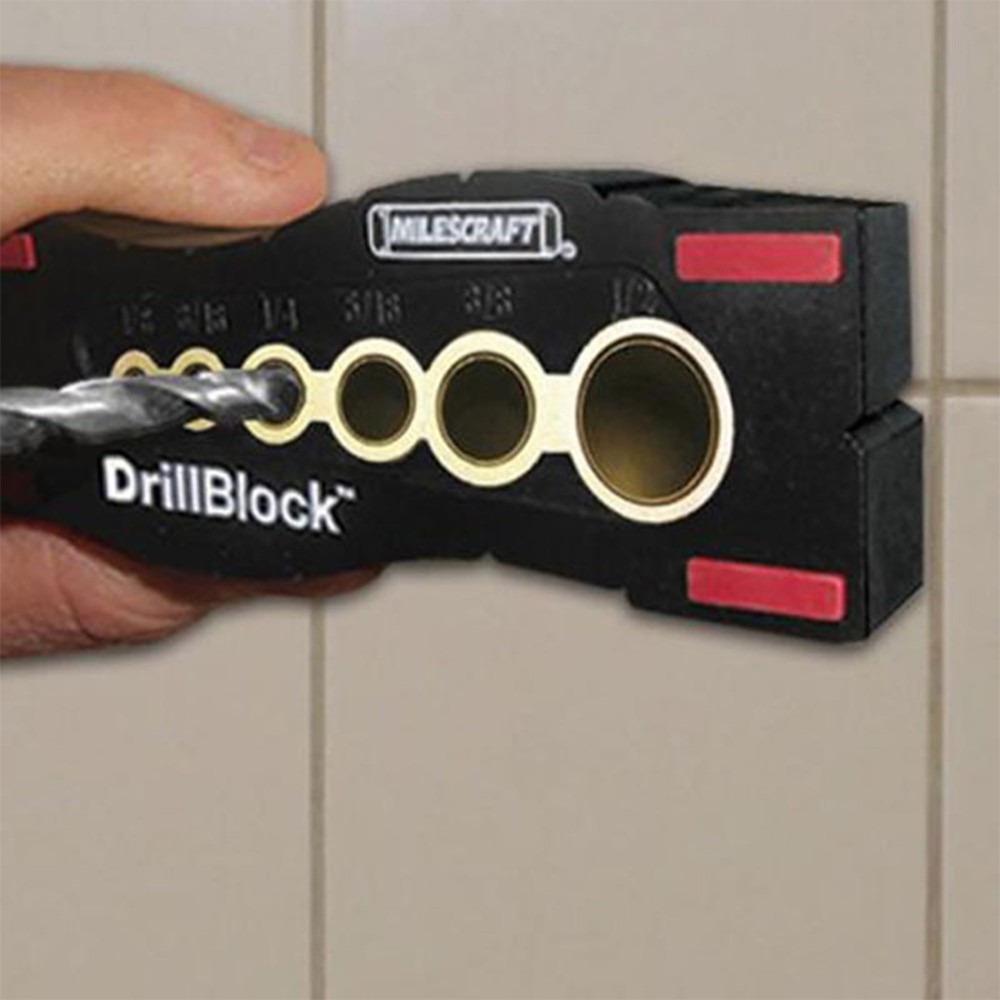 Portable Drilling Guide with 6 Hardened Drill Guides for Carpentry Projects