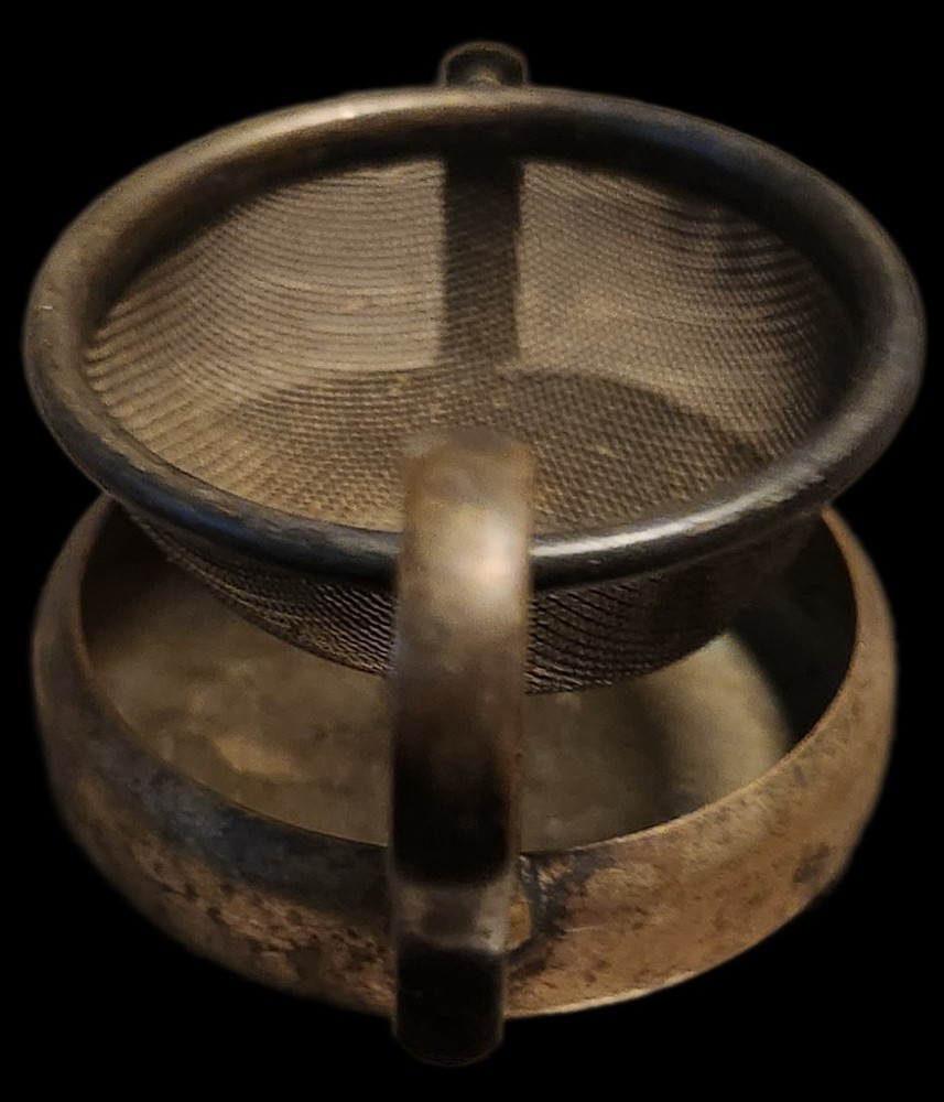 Vintage German Tea Bag Strainer Bowl Dish Silverplate Please read description