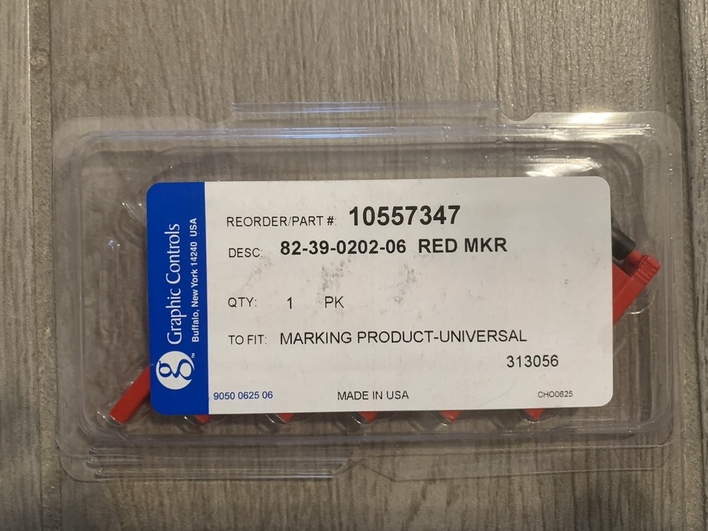 Universal Chart Recorder Pen Compatible With Most Circular Recorders 0.37” Red