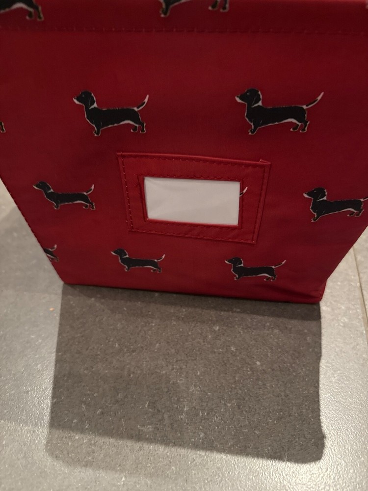 Dog Bin Red Storage Bin 15x12x9