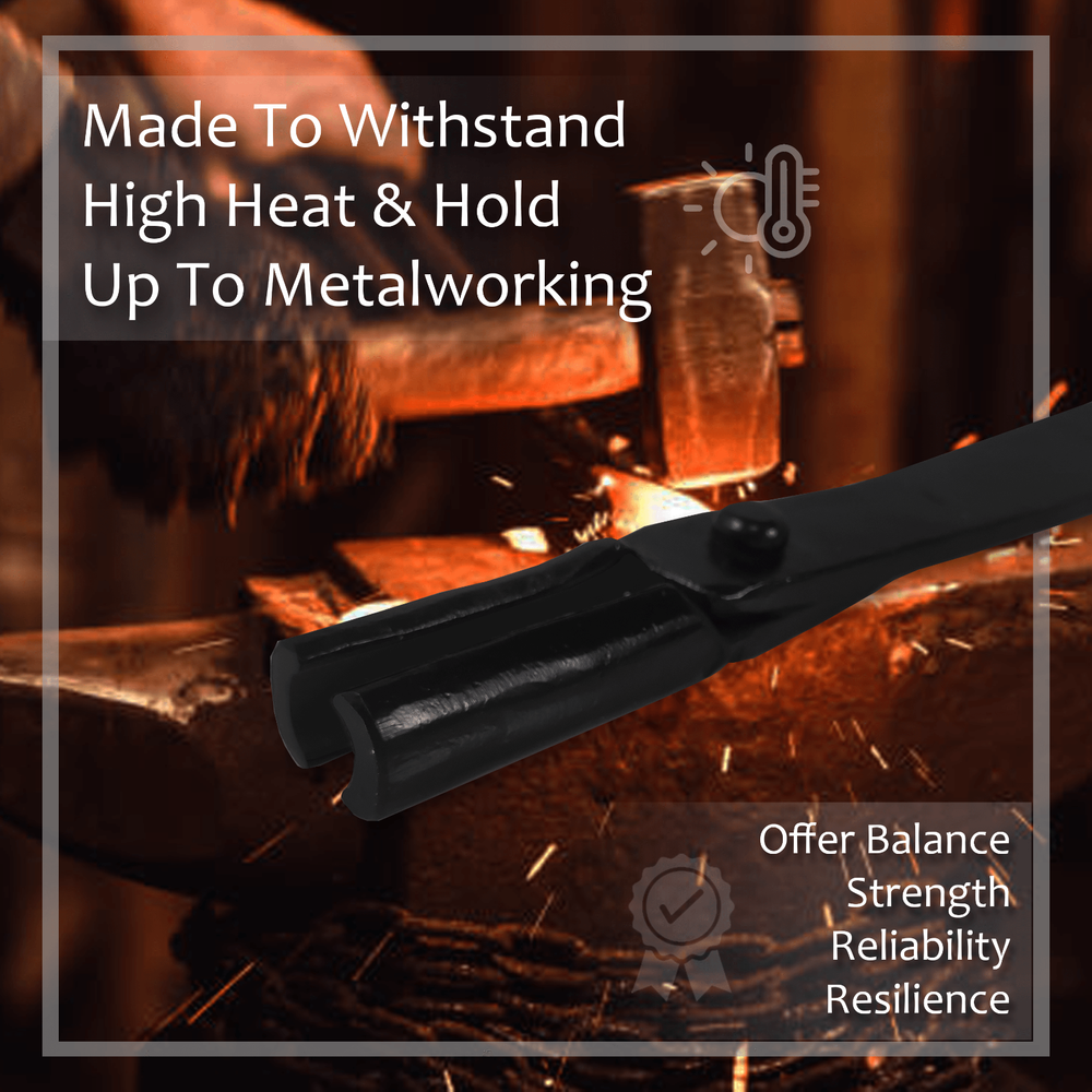 16" Round Jaw Blacksmith Tong For Forging & Knife Making