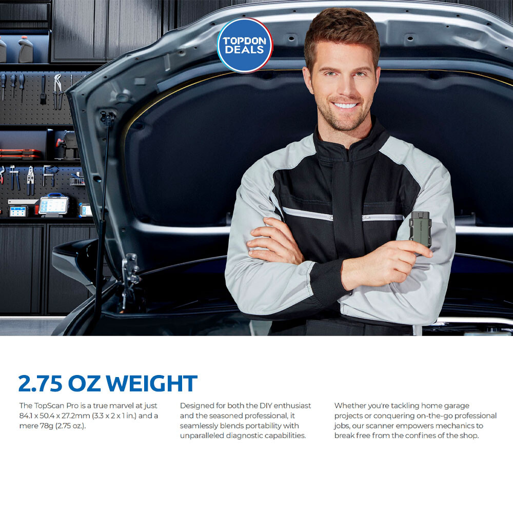 2024 TOPDON TOPSCAN PRO Automotive Diagnostic Service Tool Code Reader Scanner