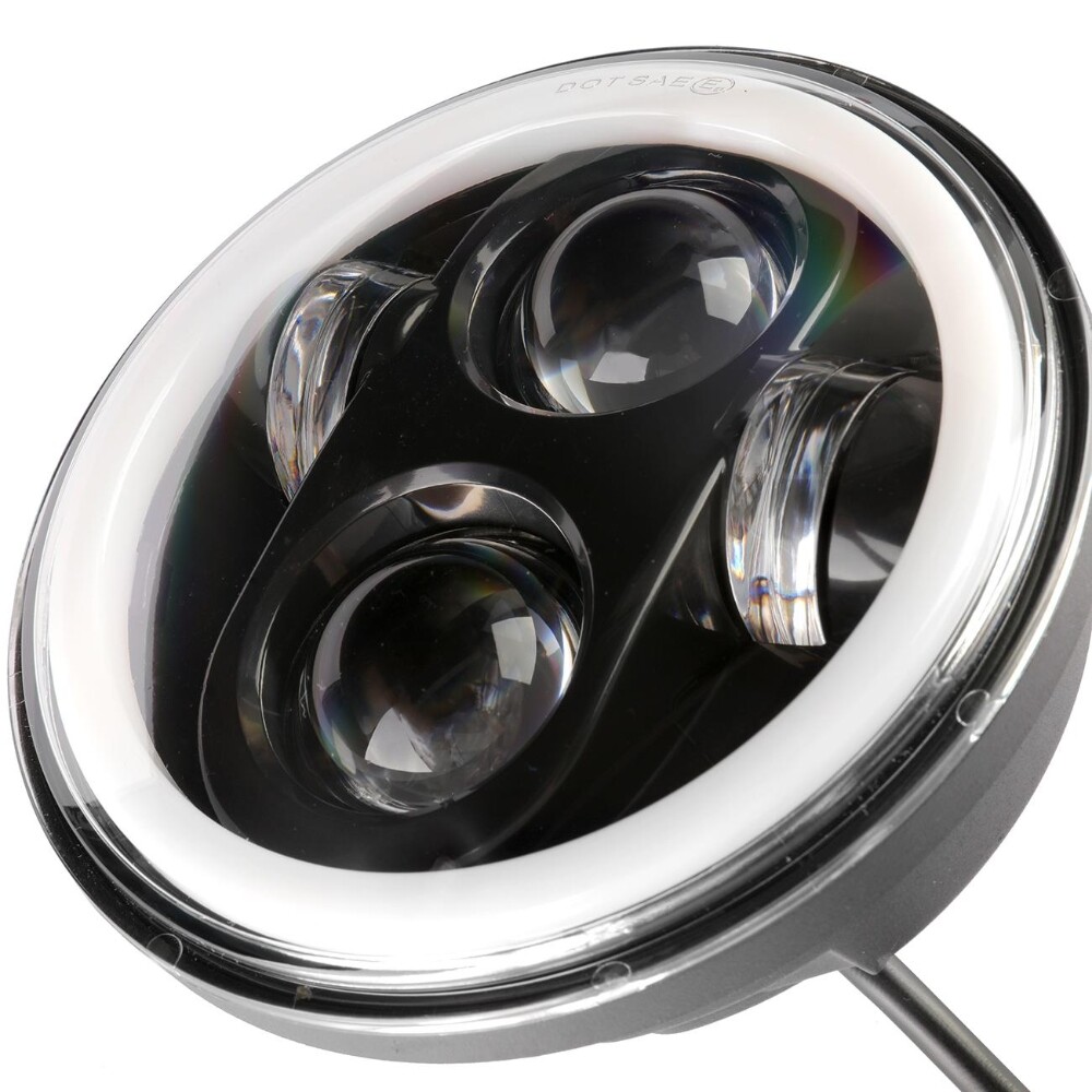 4PC 5 3/4" 5.75" Projector RGB Round LED Headlights Hi/Lo Sealed Beam Lamp Bulbs