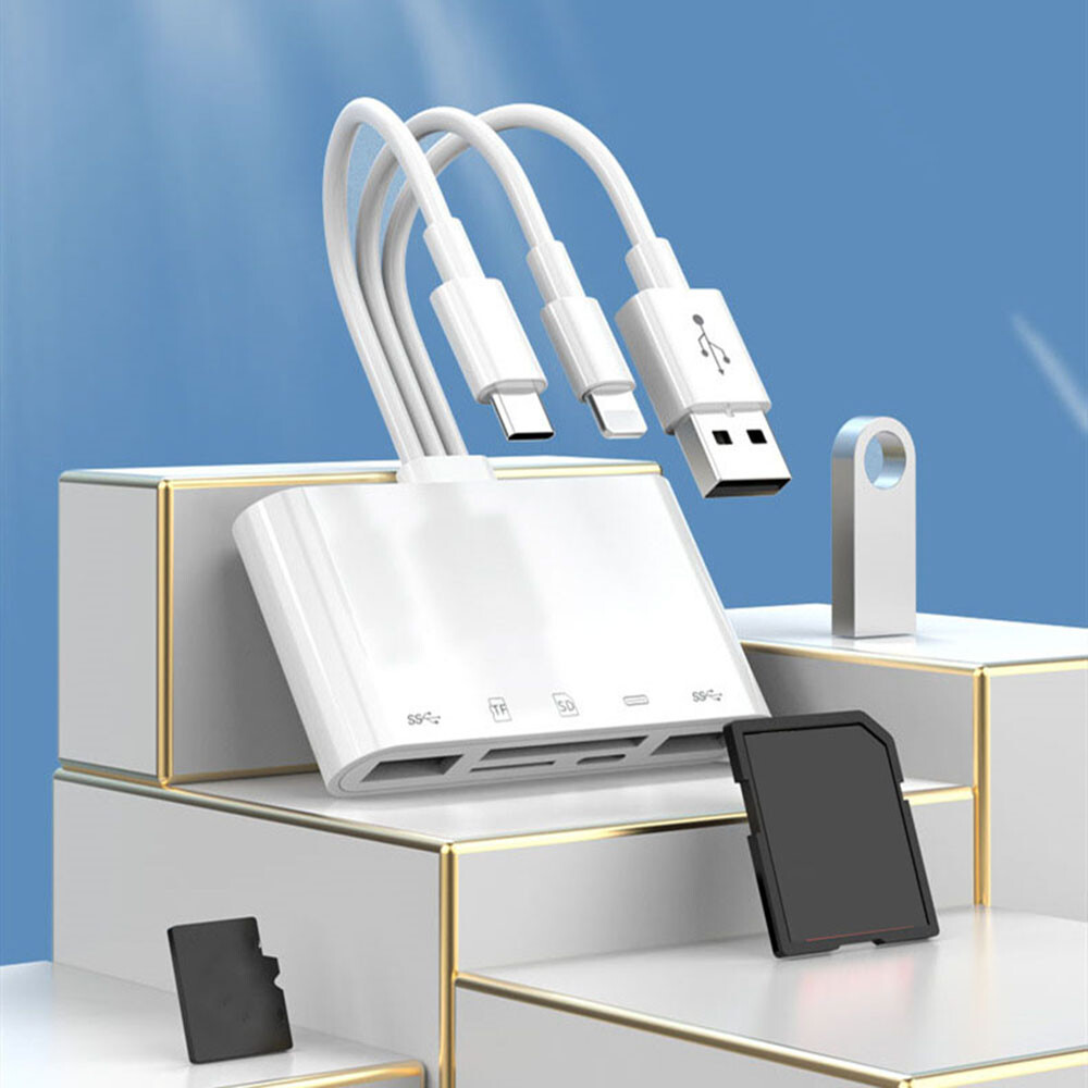 Functional 5 In 1 Memory Card Reader And OTG External Converter For Mobile NEW⇖