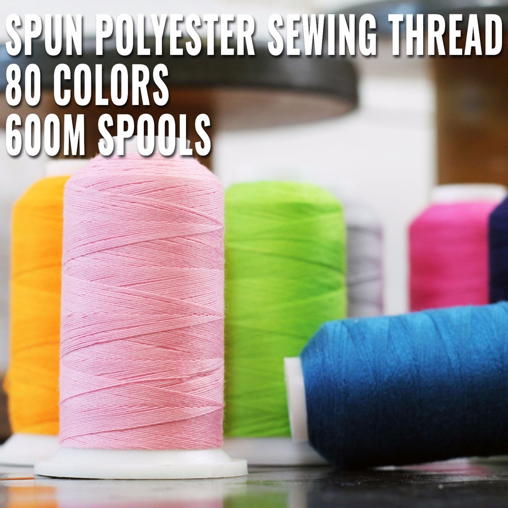 THREADART ALL PURPOSE POLYESTER SEWING THREAD - 86 COLORS - 600M SPOOLS 50/3