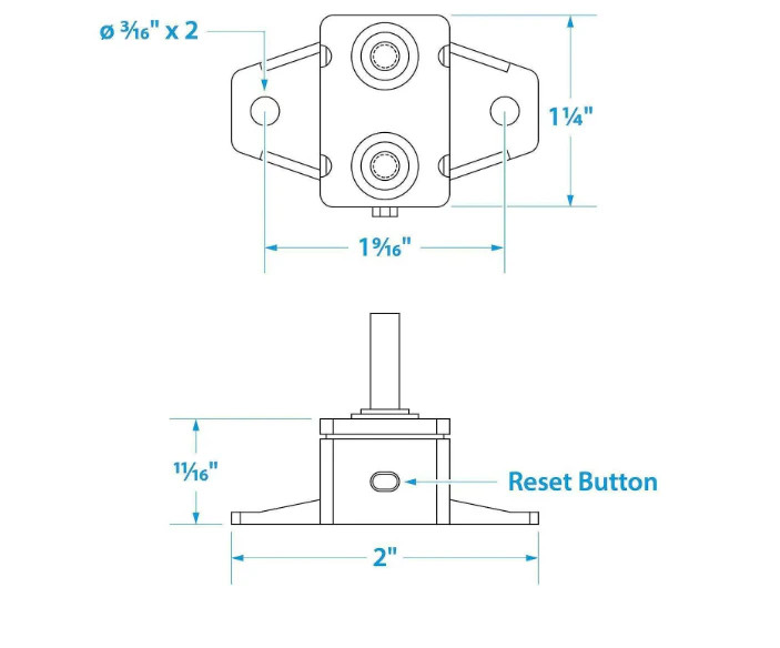 Seachoice 40A Manual Reset Breaker